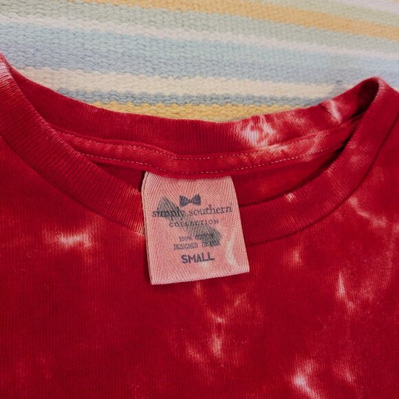 ⭐ Simply Southern Patriotic Tie Dye "Bone in the USA" shirt size small - Picture 8 of 11